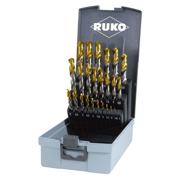 ruko 2501215tro set punte elicoidali hss tin