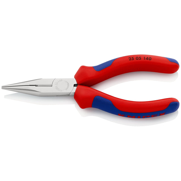 Pinza per meccanica fine becchi mezzotondi cromata, con manici bicomponente Knipex