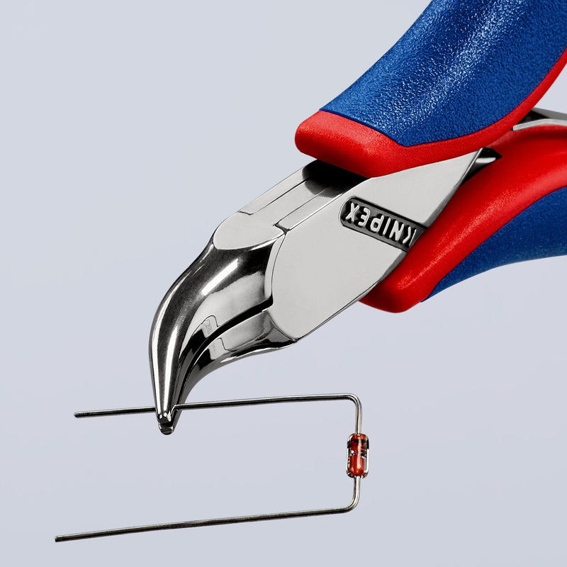 Pinza speciale per elettronica, testa specchio, con manici bicomponente Knipex