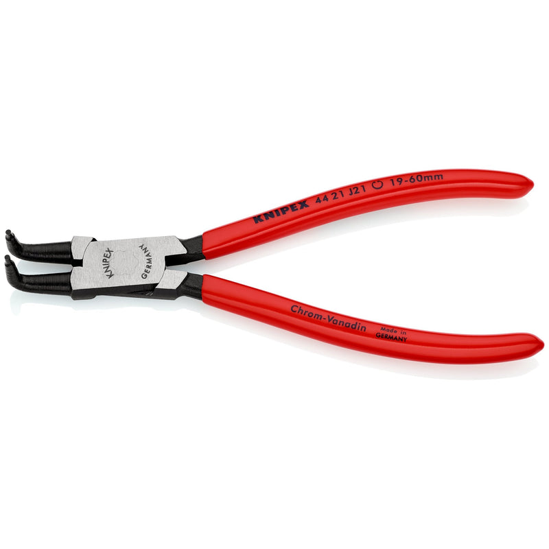 Pinze per anelli di sicurezza interni fori con becchi °, bonderizzata nera Knipex