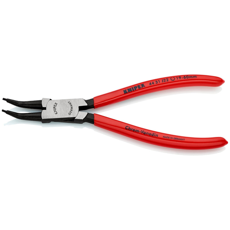 Pinze per anelli di sicurezza interni fori con becchi °, bonderizzata nera Knipex