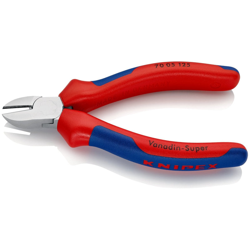 Tronchese laterale cromata per meccanica, con manici bicomponente Knipex