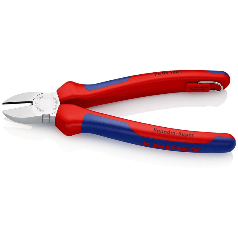 Tronchese laterale cromata per meccanica, con manici bicomponente Knipex