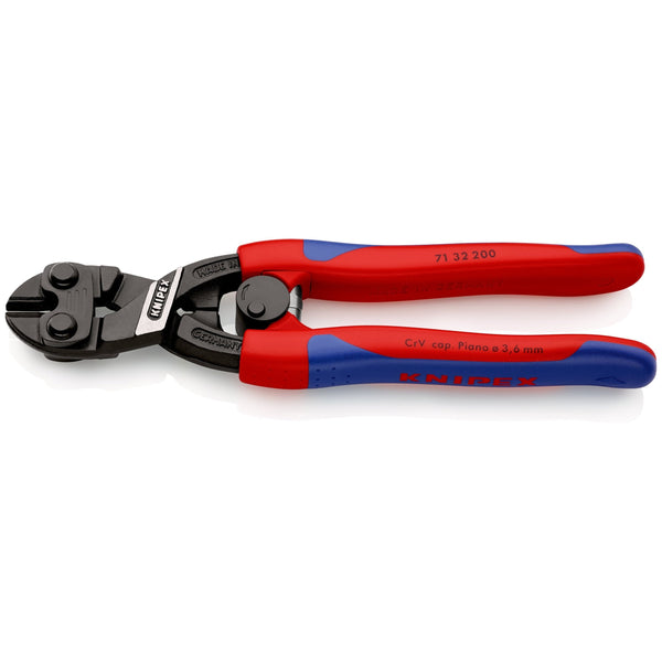 CoBolt®, tronchese doppia leva con molla, incavo manici bicomponente Knipex