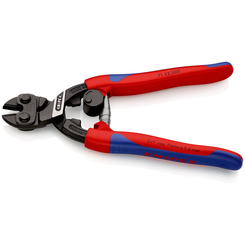 CoBolt®, tronchese doppia leva con molla, incavo manici bicomponente Knipex