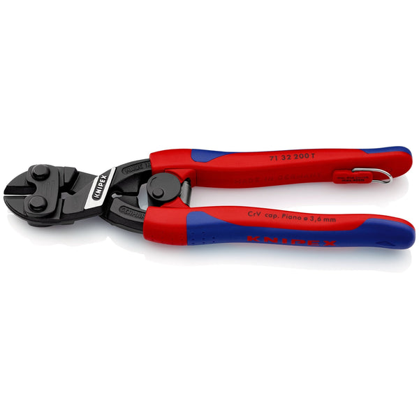 CoBolt®, tronchese doppia leva con molla, incavo manici bicomponente Knipex