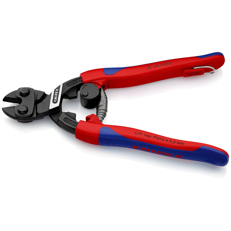 CoBolt®, tronchese doppia leva con molla, incavo manici bicomponente Knipex