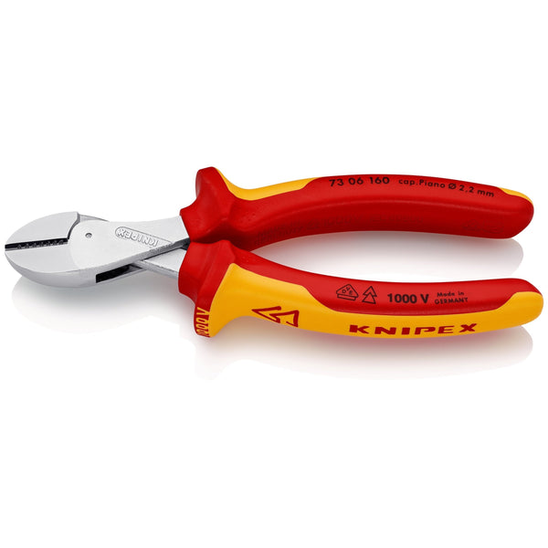 X Cut®, tronchese laterale compatto, manici VDE, grande forza di taglio Knipex