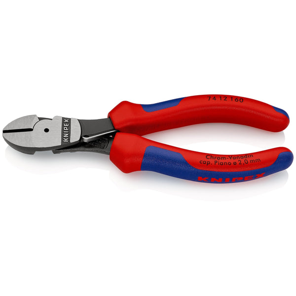 Tronchese laterale per meccanica tipo "forte", con molla manici bicomponente Knipex