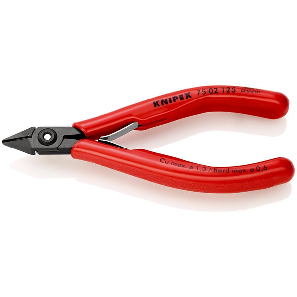 Tronchese laterale per elettronica, taglienti con sfaccettatura Knipex