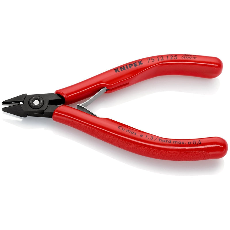 Tronchese laterale per elettronica, taglienti con sfaccettatura Knipex