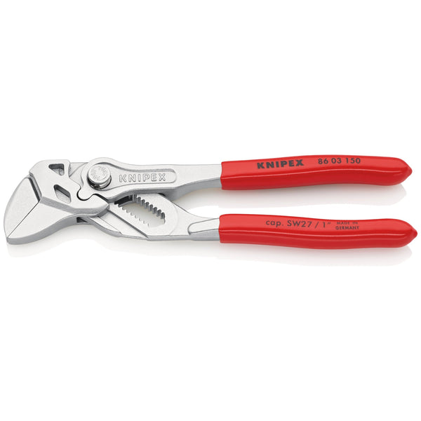 Pinza chiave cromata, con manici resina Knipex