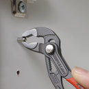 Pinza Cobra® bonderizzata grigia, manici rivestiti resina Knipex