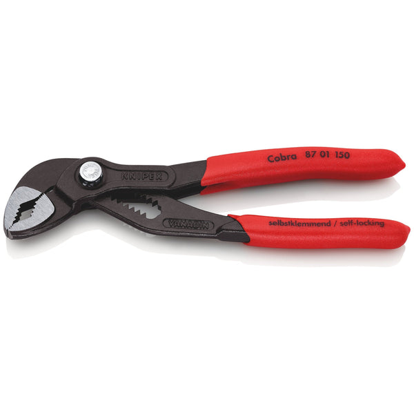 Pinza Cobra® bonderizzata grigia, manici rivestiti resina Knipex