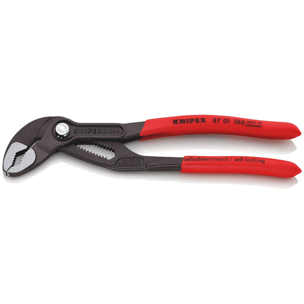 Pinza Cobra® bonderizzata grigia, manici rivestiti resina Knipex