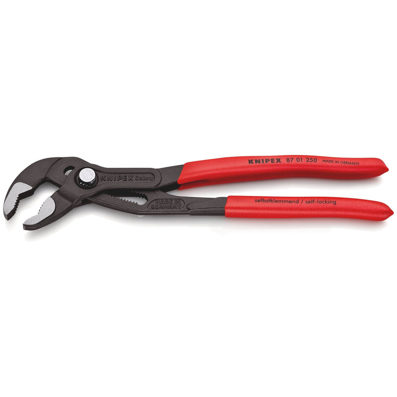 Pinza Cobra® bonderizzata grigia, manici rivestiti resina Knipex