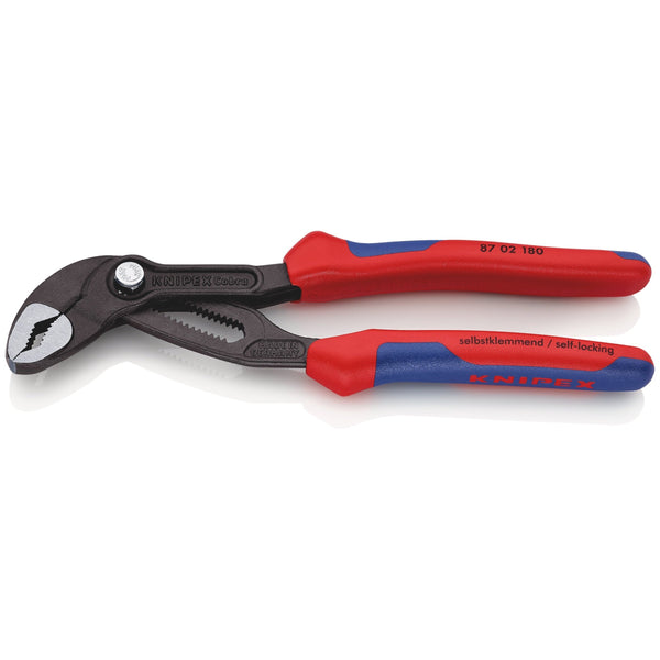 Pinza Cobra® bonderizzata grigia, manici materiale bicomponente Knipex