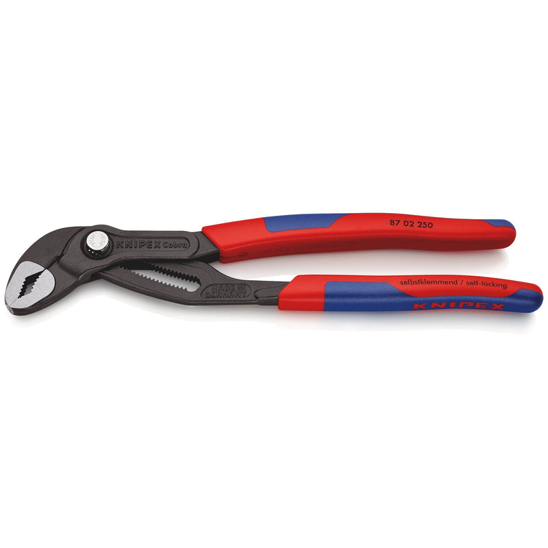 Pinza Cobra® bonderizzata grigia, manici materiale bicomponente Knipex