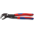 Pinza Cobra® bonderizzata grigia, manici materiale bicomponente Knipex