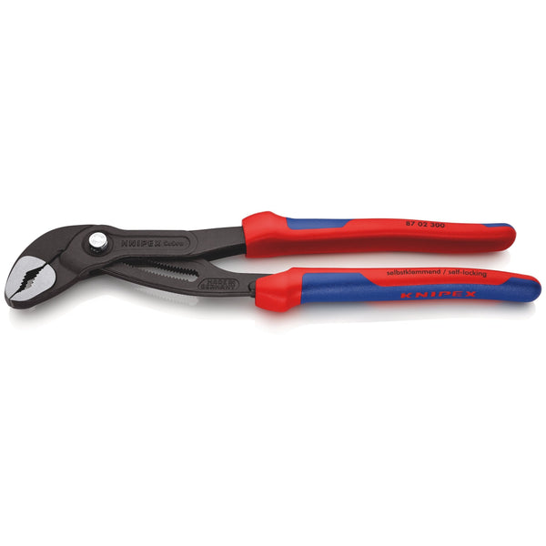 Pinza Cobra® bonderizzata grigia, manici materiale bicomponente Knipex