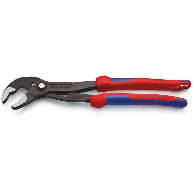 Pinza Cobra® bonderizzata grigia, manici materiale bicomponente Knipex