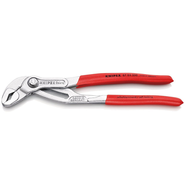 Pinza Cobra® cromata, manici rivestiti resina Knipex