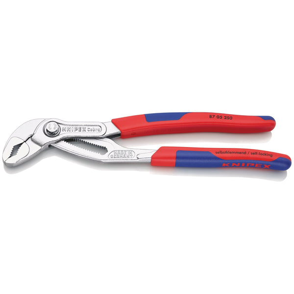 Pinza Cobra® cromata, manici materiale bicomponente Knipex