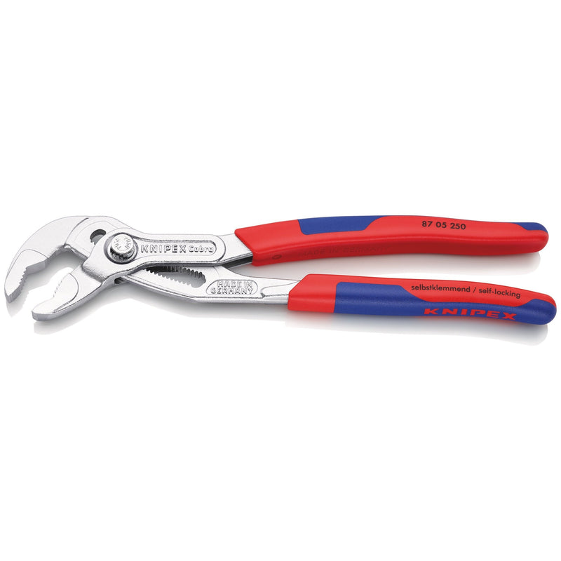 Pinza Cobra® cromata, manici materiale bicomponente Knipex
