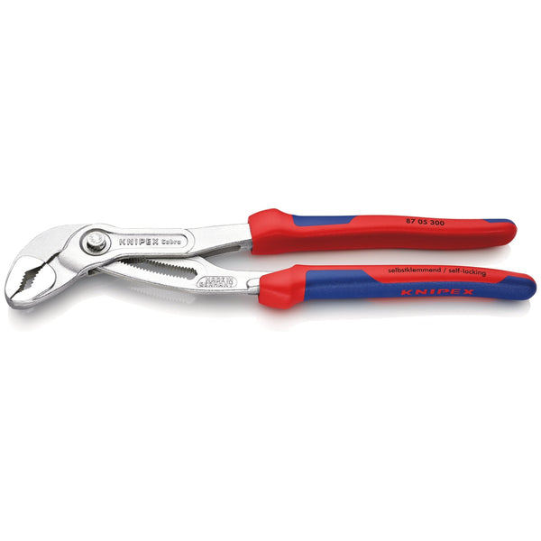 Pinza Cobra® cromata, manici materiale bicomponente Knipex