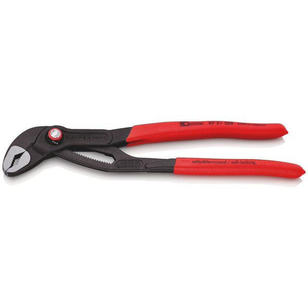 Pinza Cobra® QuickSet, regolazione diretta con scatto sul pezzo lavorato Knipex