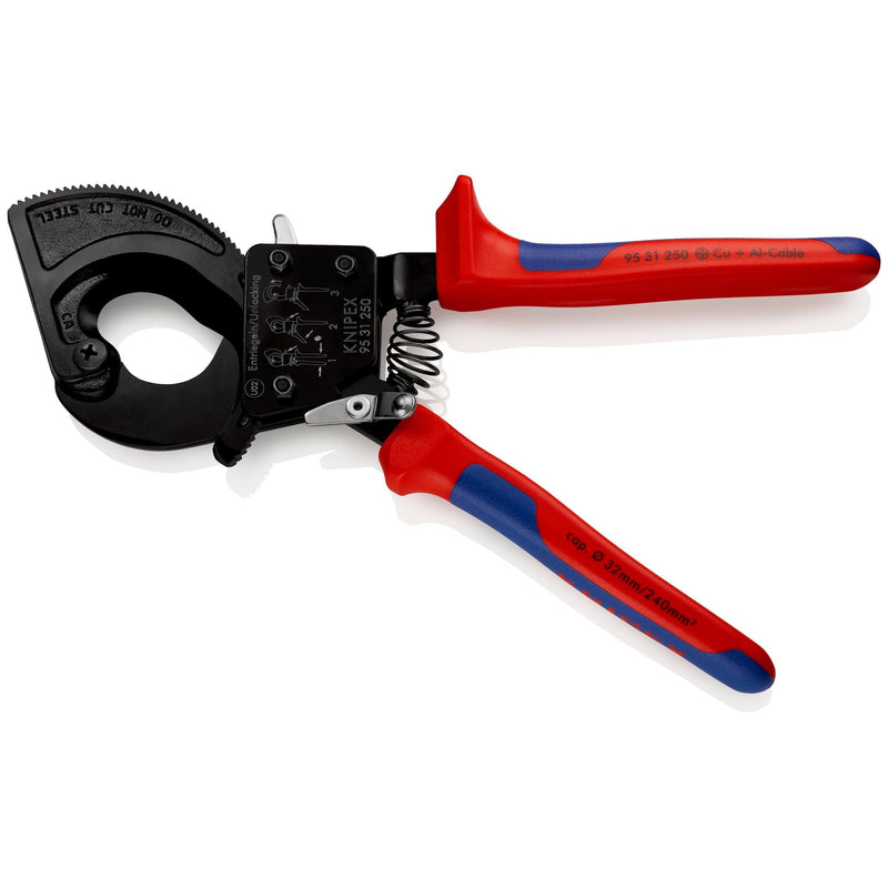 Cesoie cremagliera con sistema cricchetto Knipex