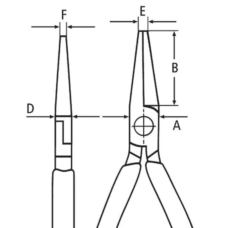 Pinza di precisione per elettronica ESD, pinza brunita, testa pulita Knipex