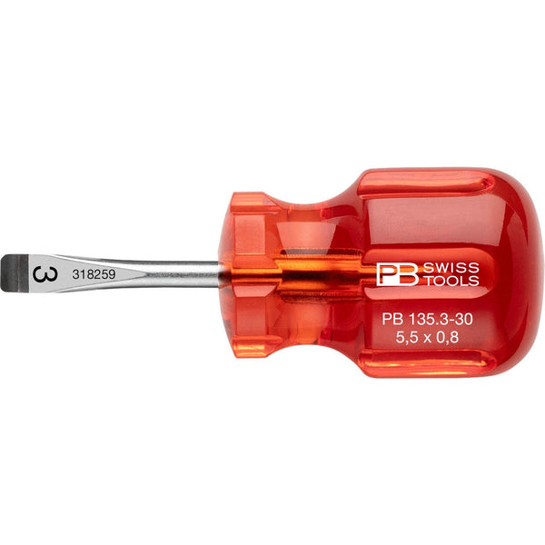 PB Swiss Tools 135.3-30 Cacciavite Nano Classic Stubby Taglio Gr. 3 5,5x30