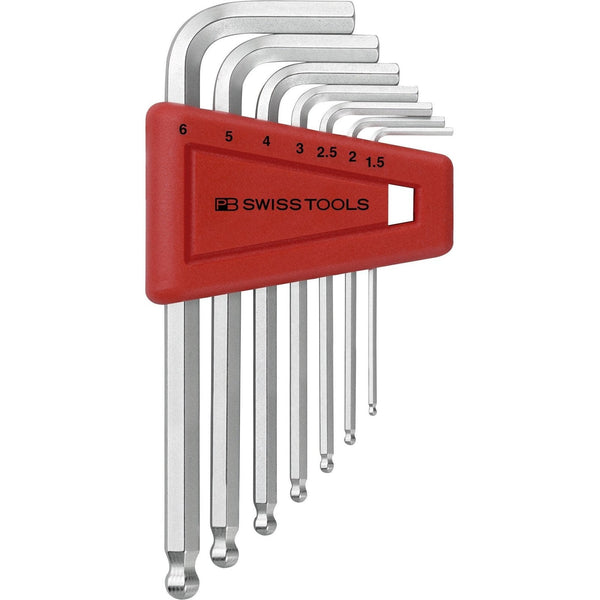 PB Swiss Tools 212.H-6CN Assortimento chiavi esagonali a L cromate Ball-End - 7 pezzi