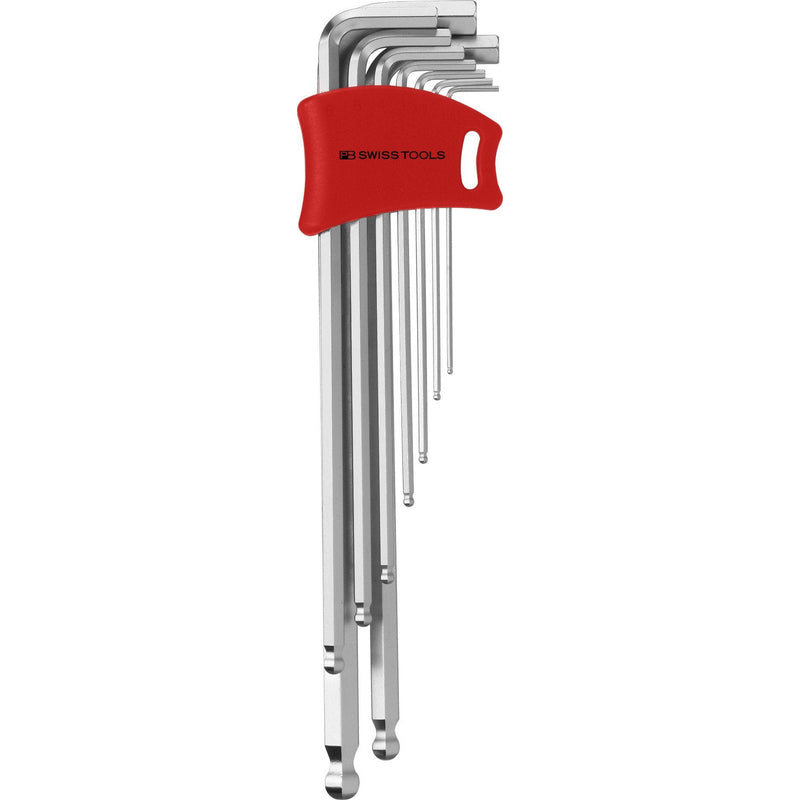 PB Swiss Tools 212.LDH-10CN Assortimento chiavi esagonali a L lunghe Ball-end, cromate - 9 pezzi