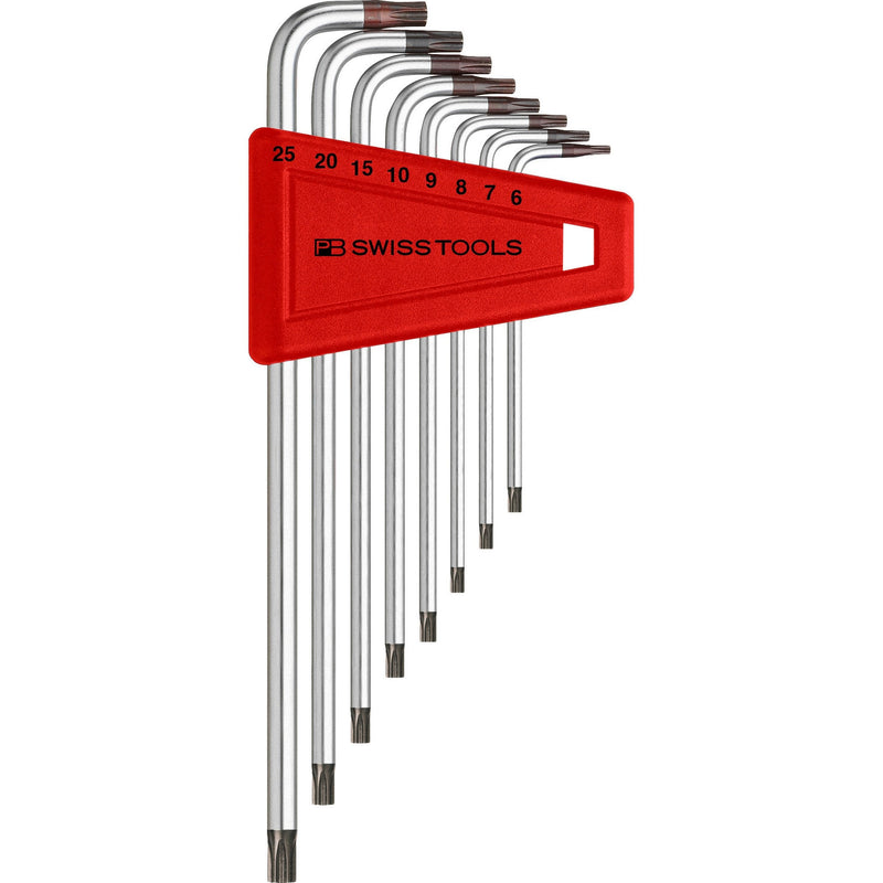 PB Swiss Tools 411.BH6-25 Assortimento chiavi L cromate Tamper Torx - 8 pezzi