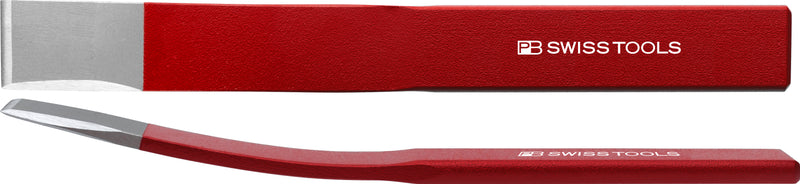 PB Swiss Tools 804.Bent Scalpello piatto sottile tagliente laterale piatto piegato rosso 26x235