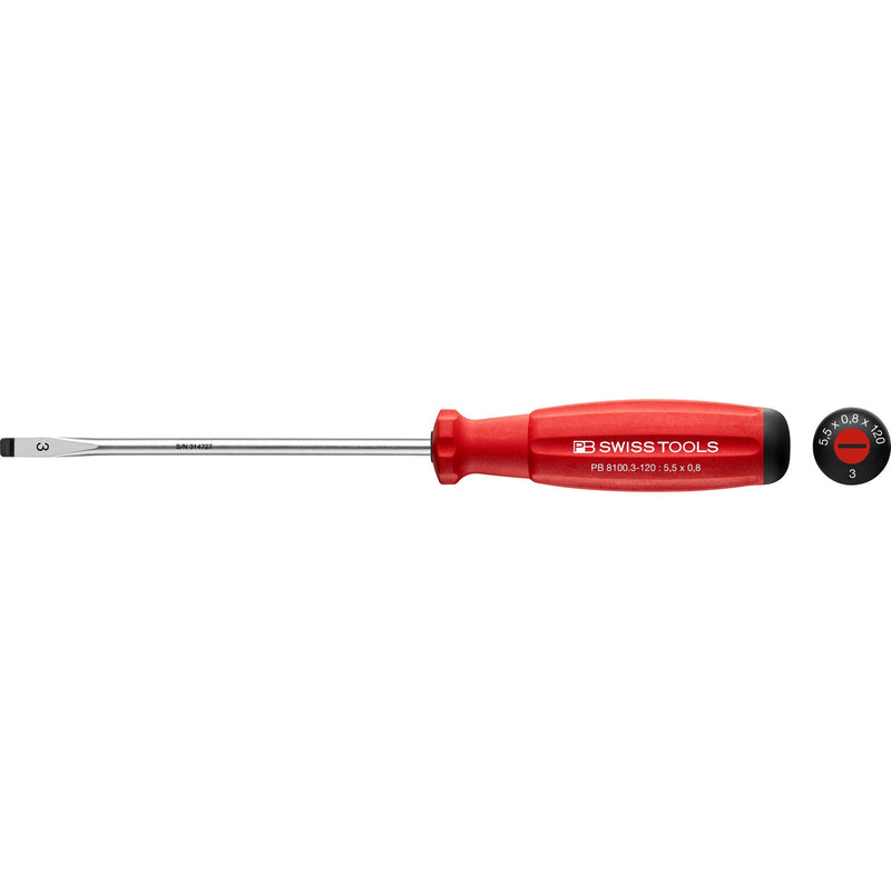 PB Swiss Tools 8100.3-120 Cacciavite SwissGrip Taglio Gr. 3 5,5x120