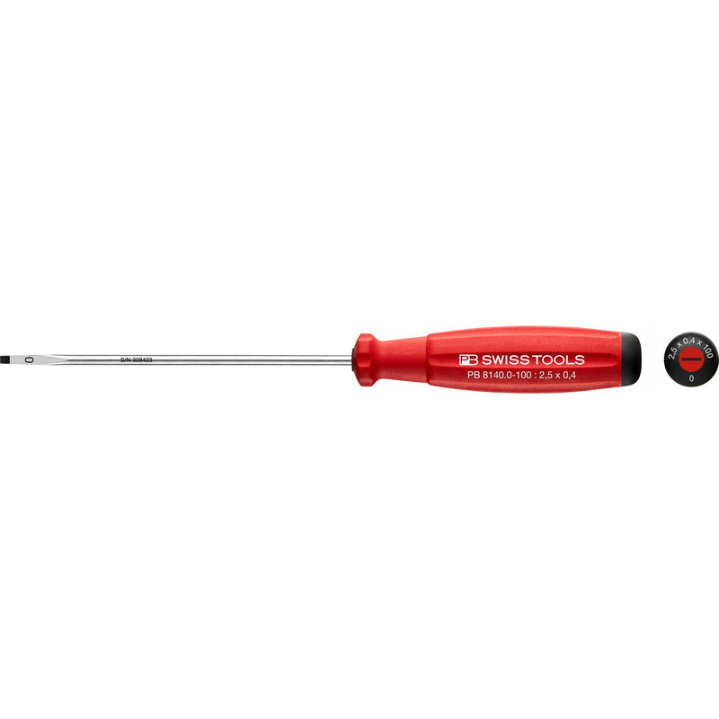 PB Swiss Tools 8140.0-100 Cacciavite SwissGrip Taglio Gr. 0 2,5x100