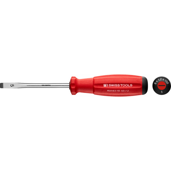 PB Swiss Tools 8140.5-100 Cacciavite SwissGrip Taglio Gr. 5 8,0x100