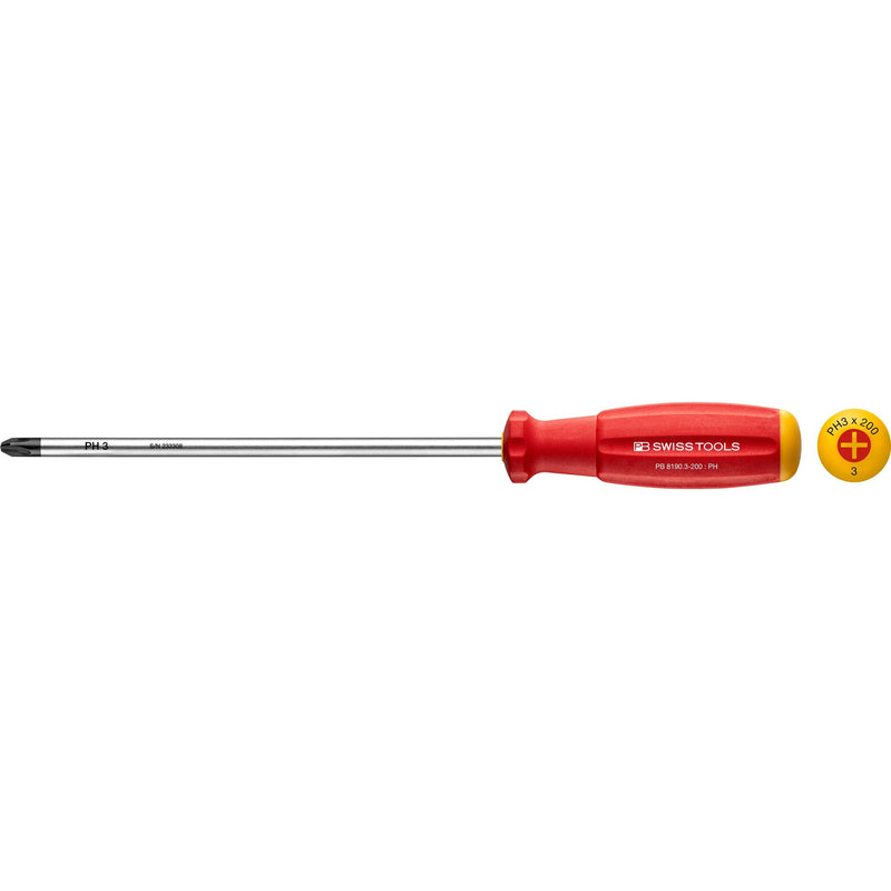PB Swiss Tools 8190.3-200 Cacciavite SwissGrip Phillips Ph 3x200