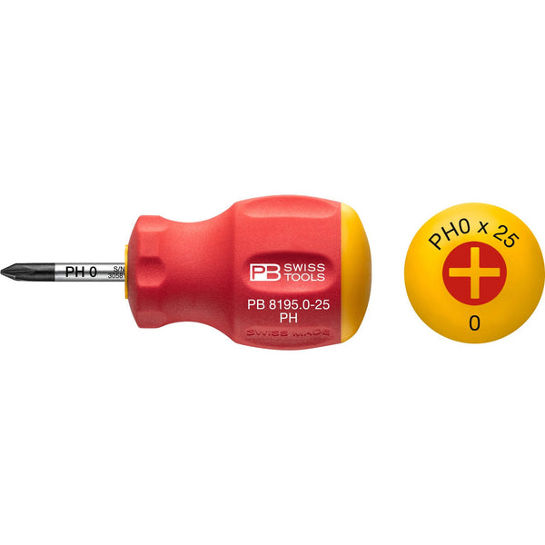 PB Swiss Tools 8195.0-25 Cacciavite Nano SwissGrip Stubby Phillips Ph 0x25