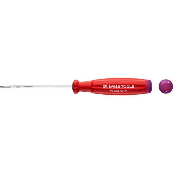 PB Swiss Tools 8205.1,5-70 Cacciavite SwissGrip Esagonale per Viti E.I. 1,5x70