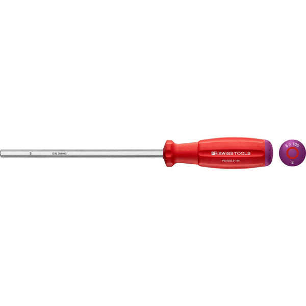 PB Swiss Tools 8205.8-180 Cacciavite SwissGrip Esagonale per Viti E.I. 8x180