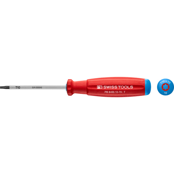 PB Swiss Tools 8400.10-70 Cacciavite SwissGrip Torx Torx 10x70