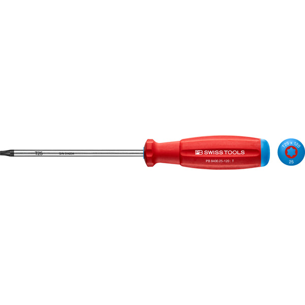 PB Swiss Tools 8400.B25-120 Cacciavite SwissGrip Torx con foro Torx 25x120