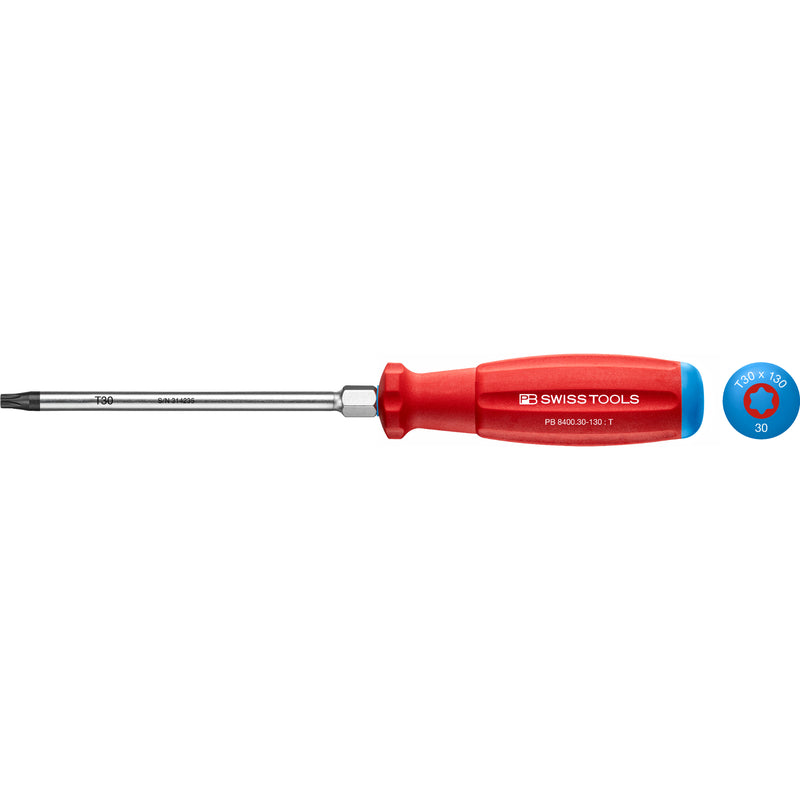 PB Swiss Tools 8400.B30-130 Cacciavite SwissGrip Torx con foro Torx 30x130