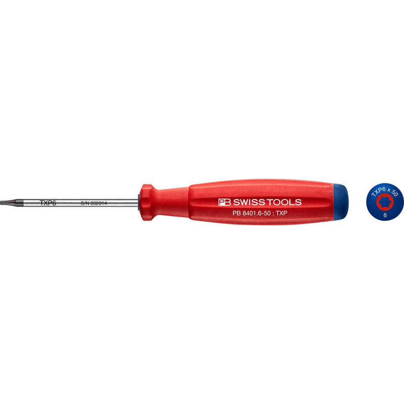 PB Swiss Tools 8401.6-50 Cacciavite SwissGrip Torx Plus TXP 6x50