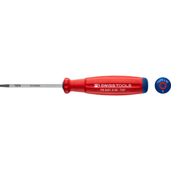 PB Swiss Tools 8401.8-60 Cacciavite SwissGrip Torx Plus TXP 8x60