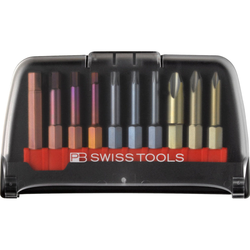 PB Swiss Tools E6.985 Assortimento PrecisionBit E6, Phillips, Torx ed Esagonali, 10 pezzi